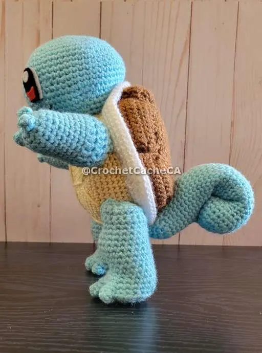 Squirtle Amigurumi Pattern, Pokemon Anime Crochet Pattern, H